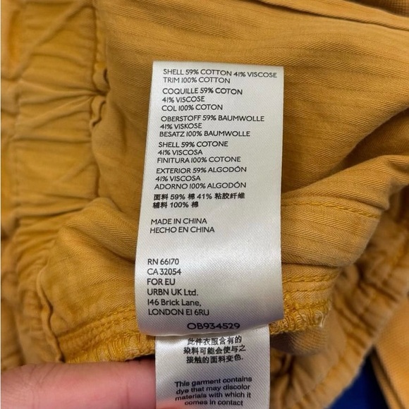 FREE PEOPLE Margate Gold Paperbag Pants, Size Small - Picture 10 of 11